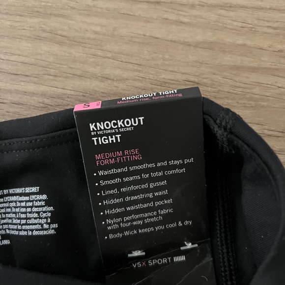 Victoria’s Secret Black Pink Knockout tights VSX - Picture 4 of 6